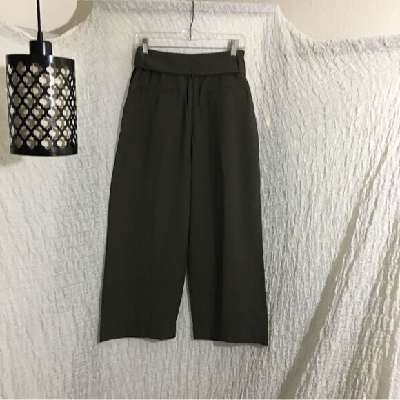 H&M NWT Dark Green Culotte Pants Size 6 - Picture 8 of 13